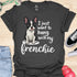 I just want to hang with my frenchie - V2 - Cute Elegant Caligraphy T-Shirt